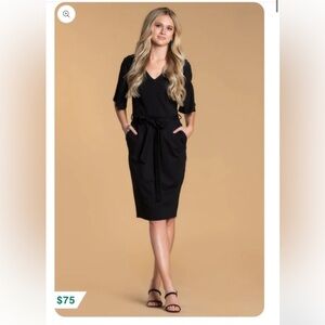 Brigitte Brianna Dress Sexy Modest Milan Dress L Black